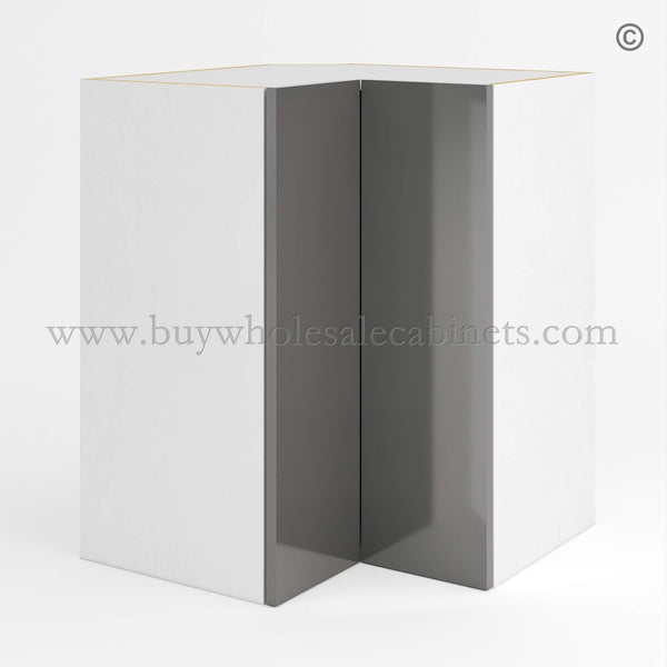 Frameless Gloss Gray Easy Reach Wall Cabinet