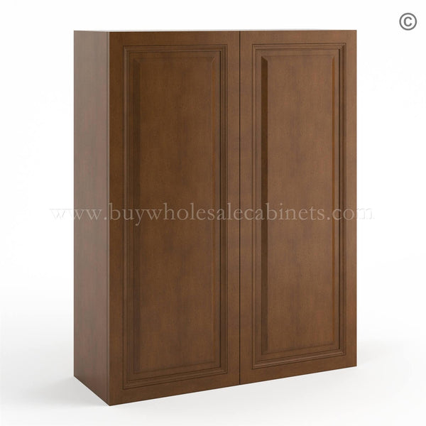Frameless Classic Chestnut 42″ Tall Wall Cabinet – 2 Doors 3 Shelves