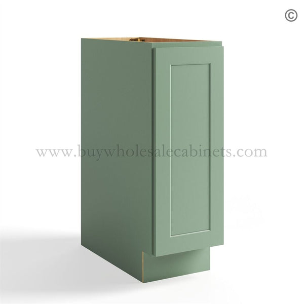 Jade Green Shaker Base Cabinet Full Height Single Door
