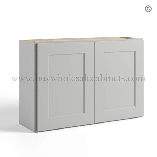 Dorian Gray Shaker Double Door Wall Cabinets- 24″H, 12″D