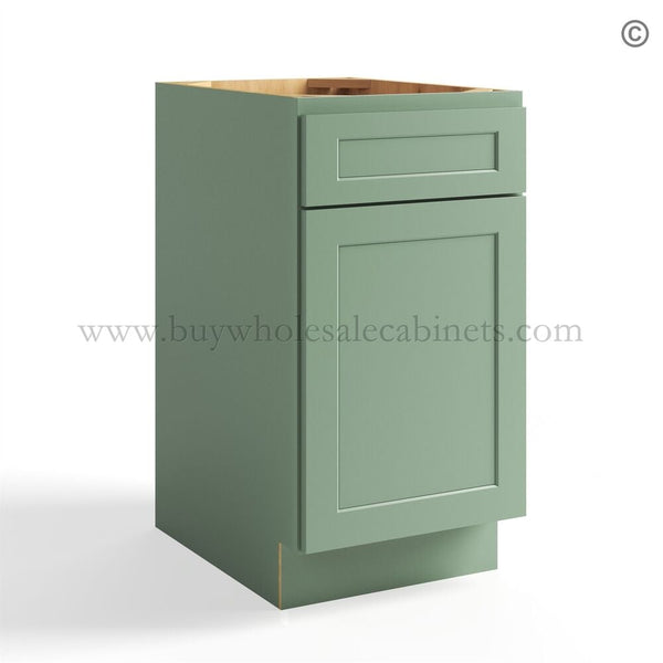 Jade Green Shaker Base Cabinet One Door/One Drawer