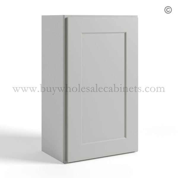 Dorian Gray Shaker Single Door Wall Cabinet 36″H – 12″D