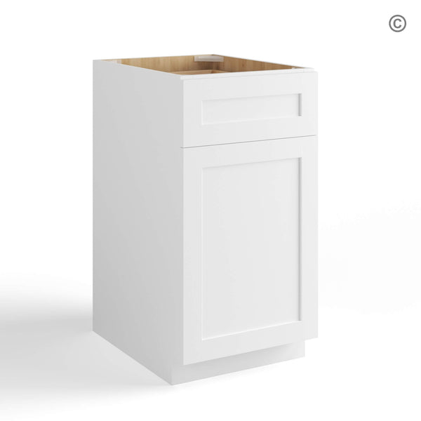 White Shaker Two Drawer Document File Base Cabinet