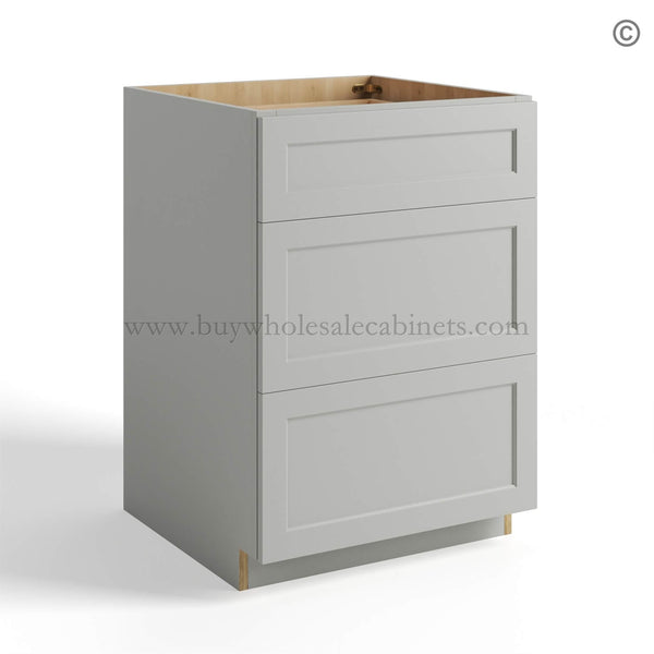 Dorian Gray Shaker Base cabinet with 3 Drawers
