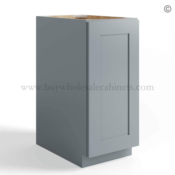 Gray Shaker Base Cabinet Single Door Full Height