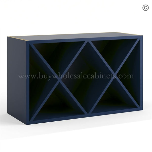 Frameless Oxford Blue Wine Rack