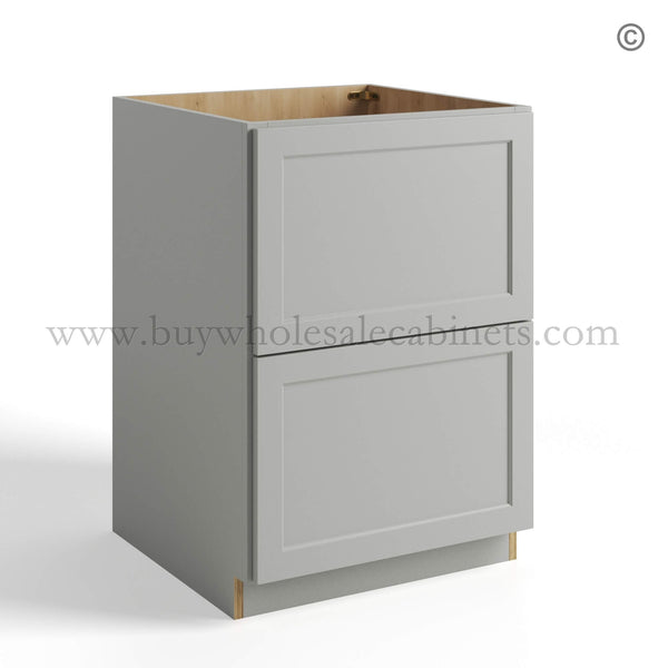 Dorian Gray Shaker Base Cabinet with 2 Drawers