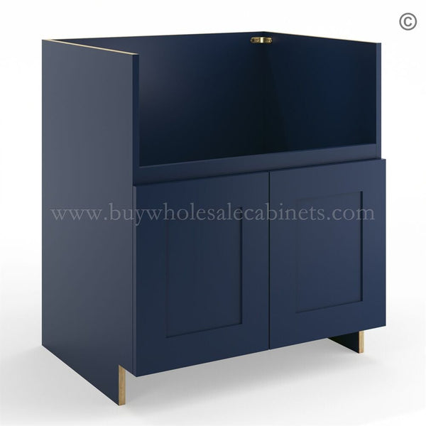 Frameless Oxford Blue Farm Sink Base Cabinet – 2 Doors