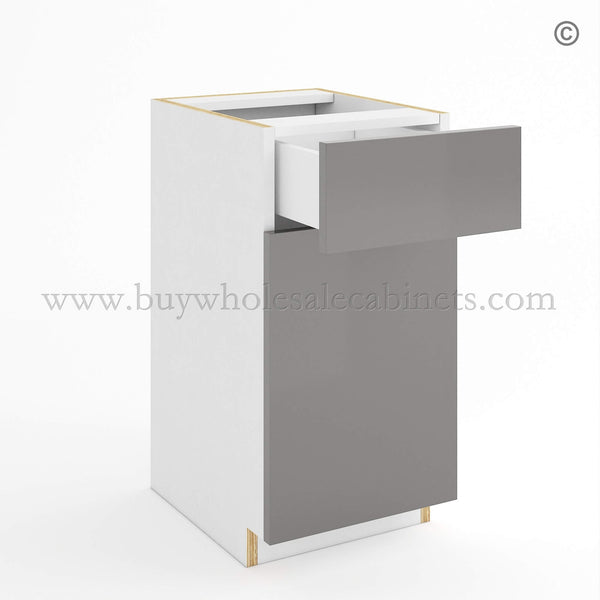 Frameless Gloss Gray MINI Base Cabinet