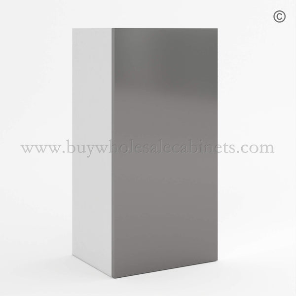 Frameless Gloss Gray 30″H Single Door Wall Cabinet