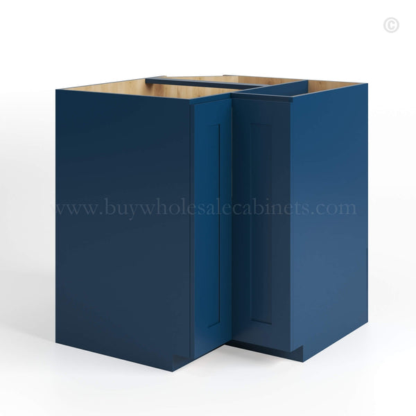 Navy Blue Shaker Lazy Susan Base Cabinet