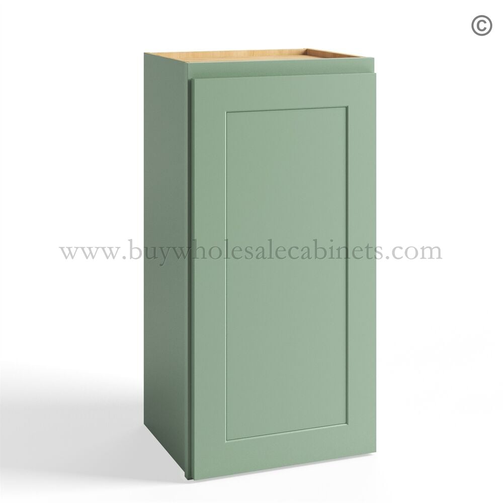 Jade Green Shaker 30″ Wall Cabinet Single Door