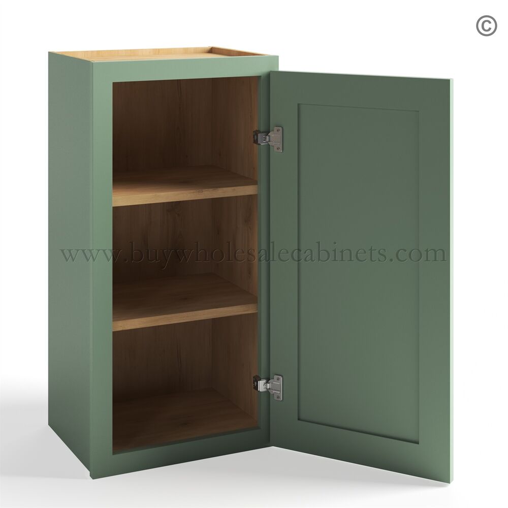 Jade Green Shaker 30″ Wall Cabinet Single Door