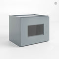 Gray Shaker 12″ H Single Door Wall Cabinet with Glass Door