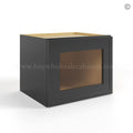 Slim Black Shaker 18″W Single Door Wall Cabinet with Glass Door
