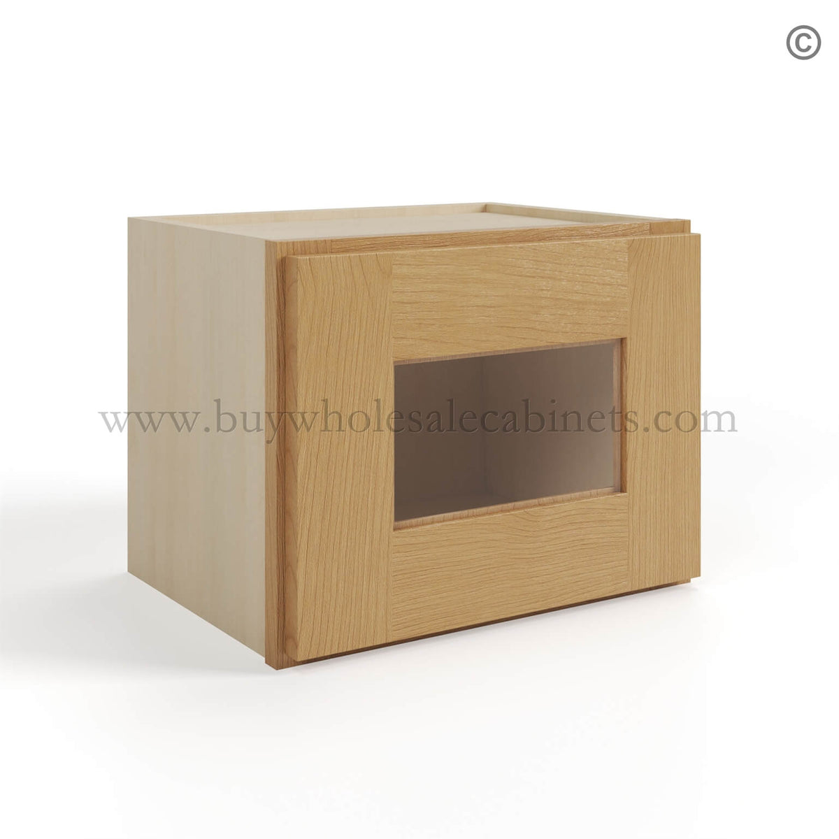 Treasure Chest Shaker 12″ H Single Door Wall Cabinet with Glass Door