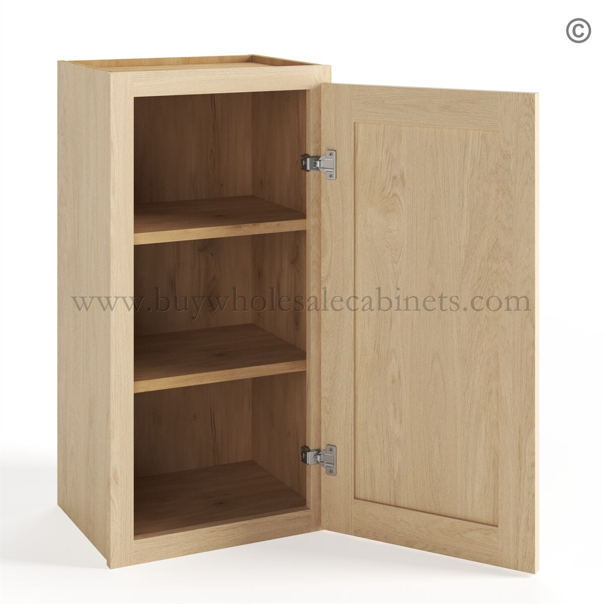 Unfinished Shaker 30″H Wall Cabinet Single Door