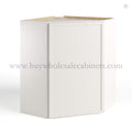 Dove White Slim Shaker Diagonal Corner Wall Cabinet
