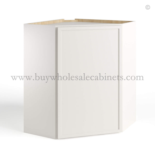 Dove White Slim Shaker Diagonal Corner Wall Cabinet