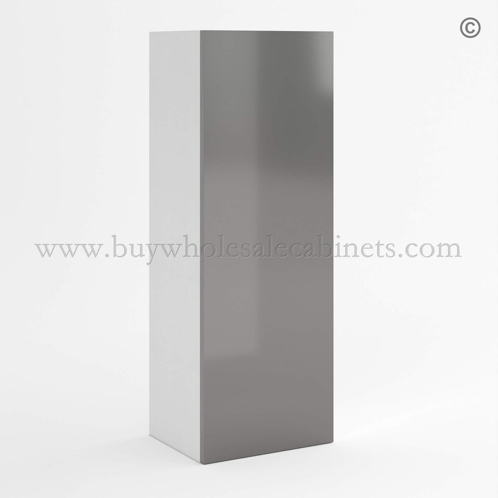 Frameless Gloss Gray 36″H Single Door Wall Cabinet