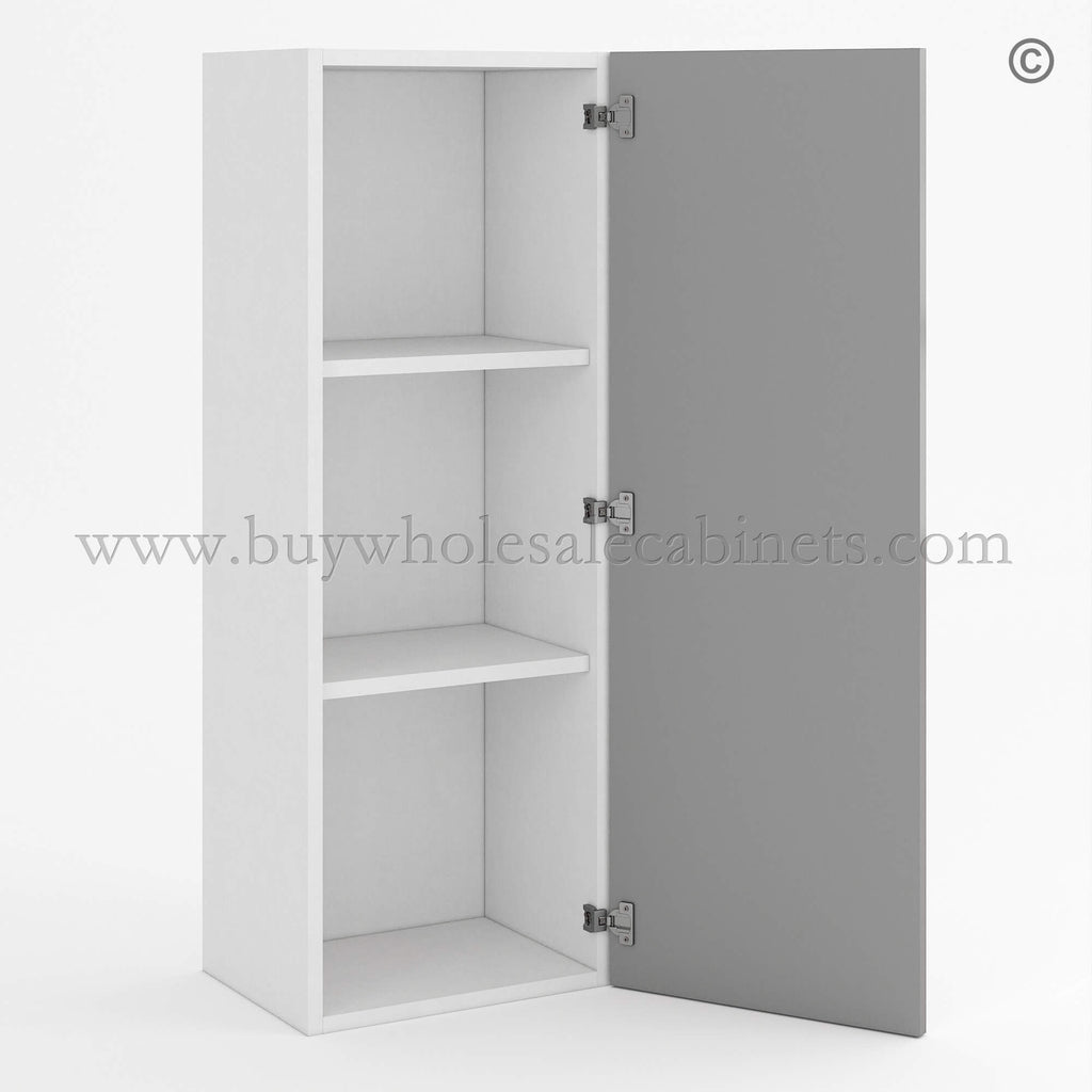 Frameless Gloss Gray 36″H Single Door Wall Cabinet