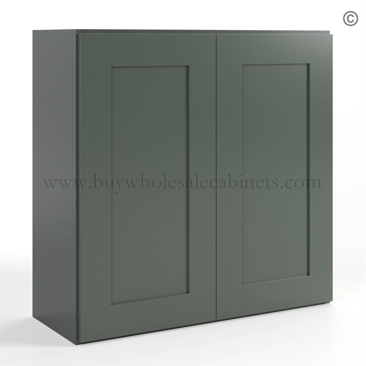 Green Shaker 30″ H Double Door Wall Cabinet