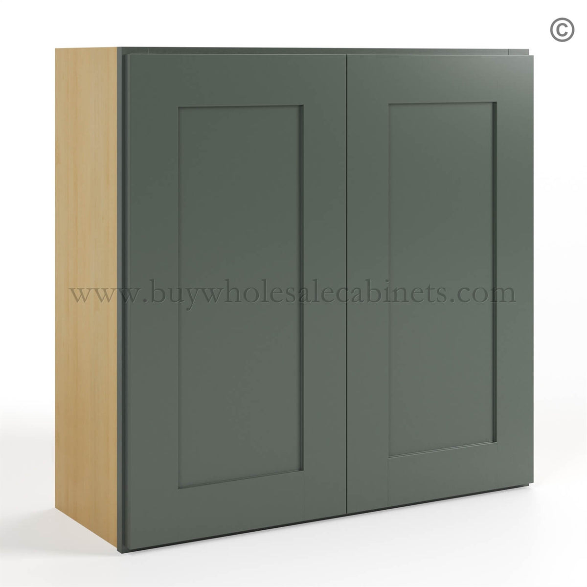 Green Shaker 30″ H Double Door Wall Cabinet