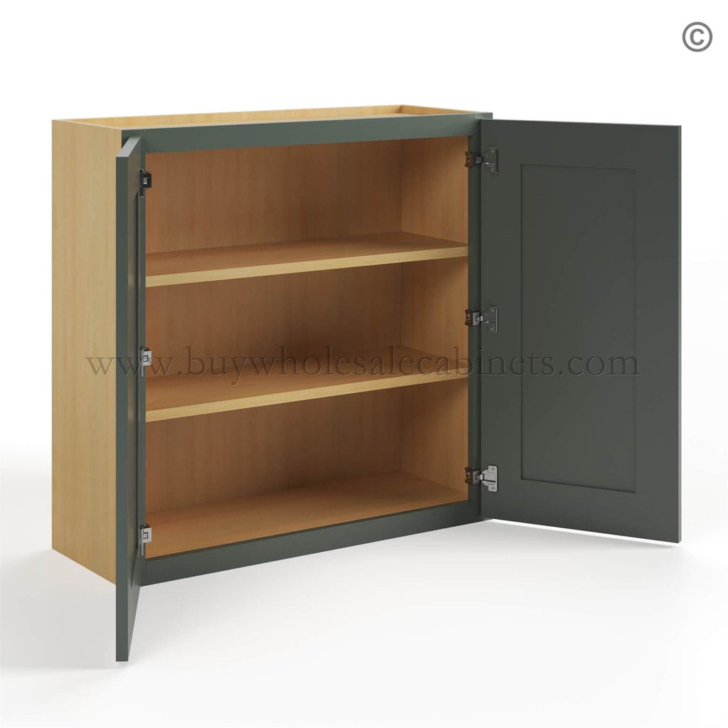 Green Shaker 30″ H Double Door Wall Cabinet