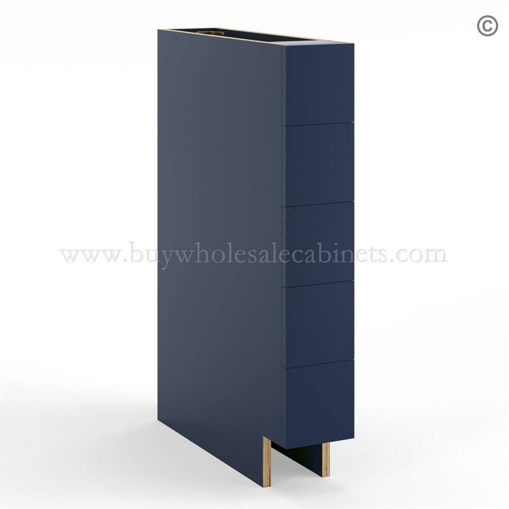 Frameless Oxford Blue Base Spice Drawer – 5 Spice Drawer