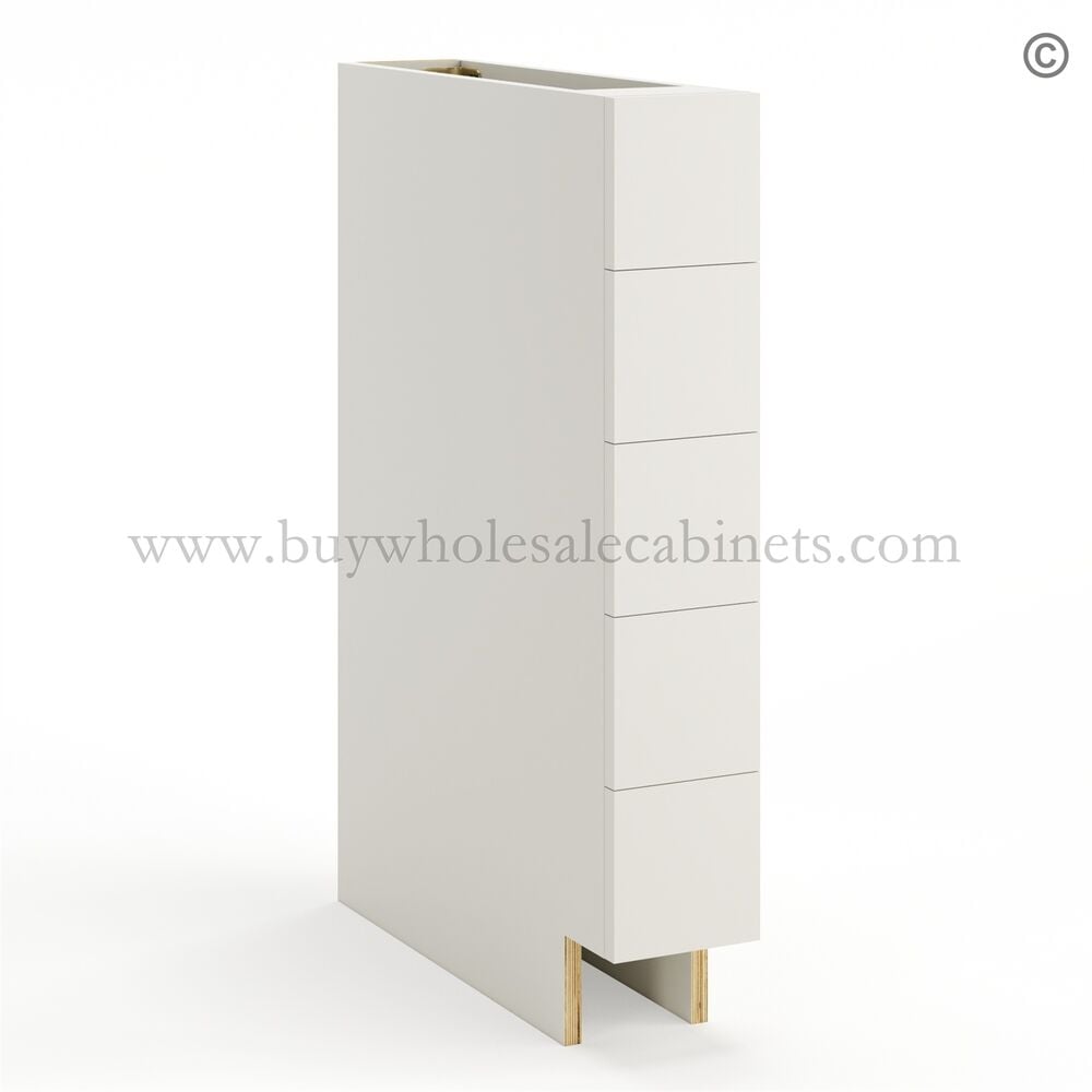 Frameless Pearl White Base Spice Drawer – 5 Spice Drawer