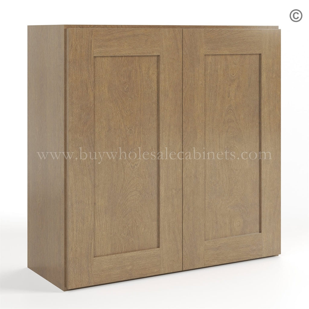 Rustic Wood Shaker 30″ H Double Door Wall Cabinet