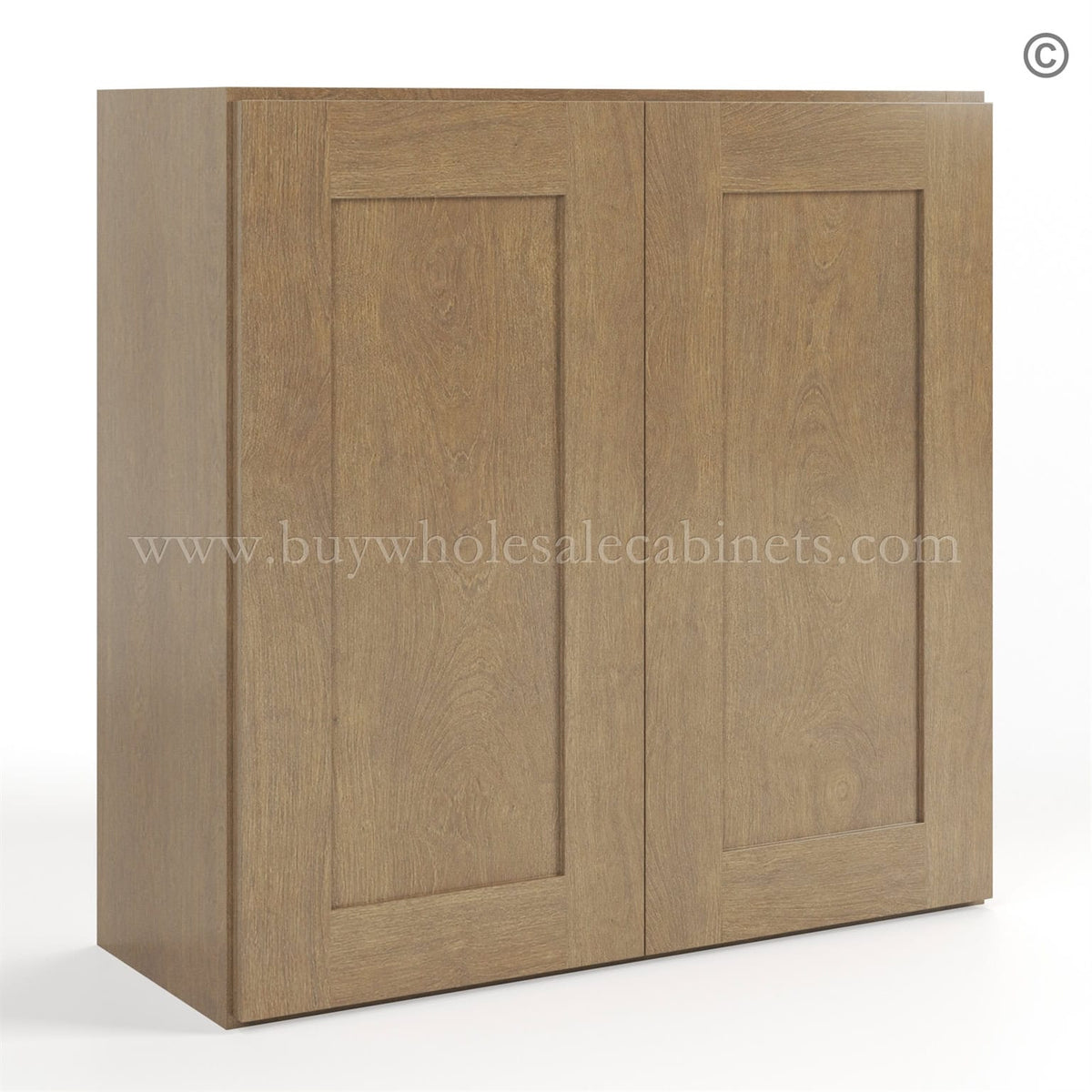 Rustic Wood Shaker 30″ H Double Door Wall Cabinet