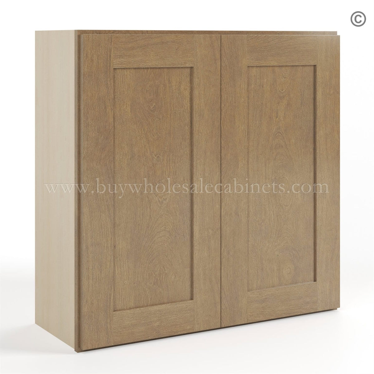 Rustic Wood Shaker 30″ H Double Door Wall Cabinet