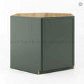 Slim Shaker Green Corner Sink Base Cabinet