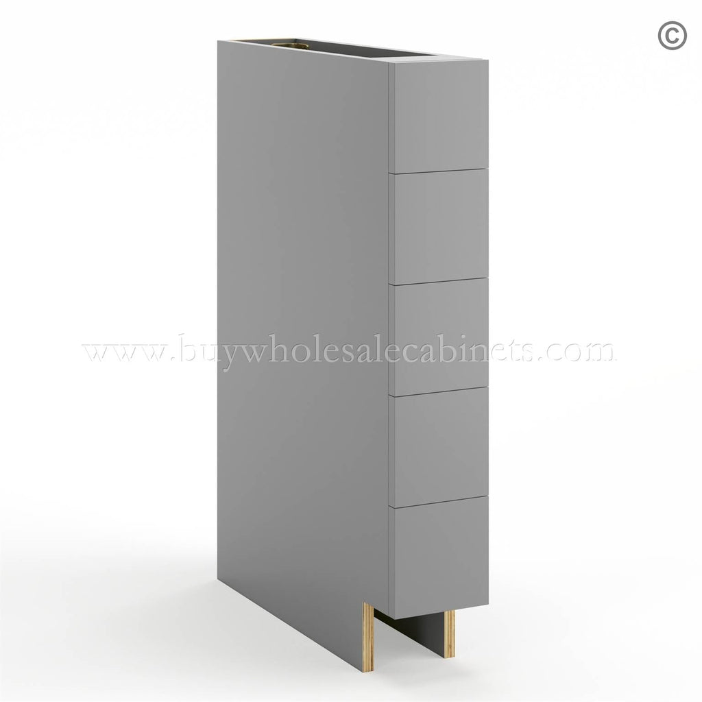 Frameless Graphite Gray Base Spice Drawer – 5 Spice Drawer