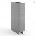 Frameless Graphite Gray Base Spice Drawer – 5 Spice Drawer