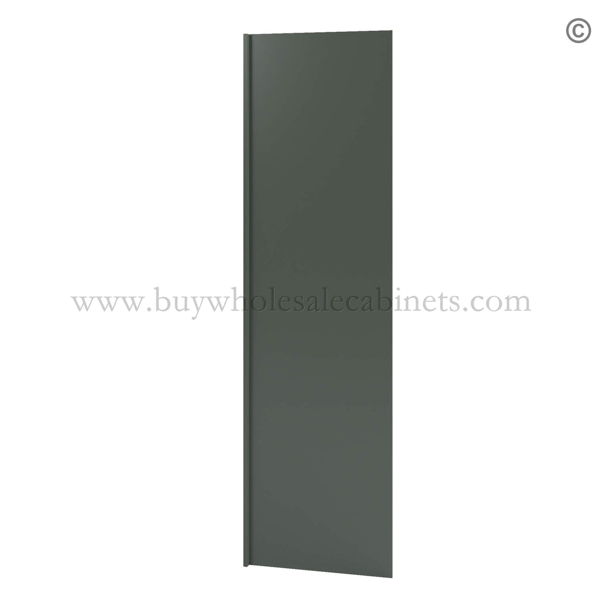 Green Shaker Refrigerator End Panel