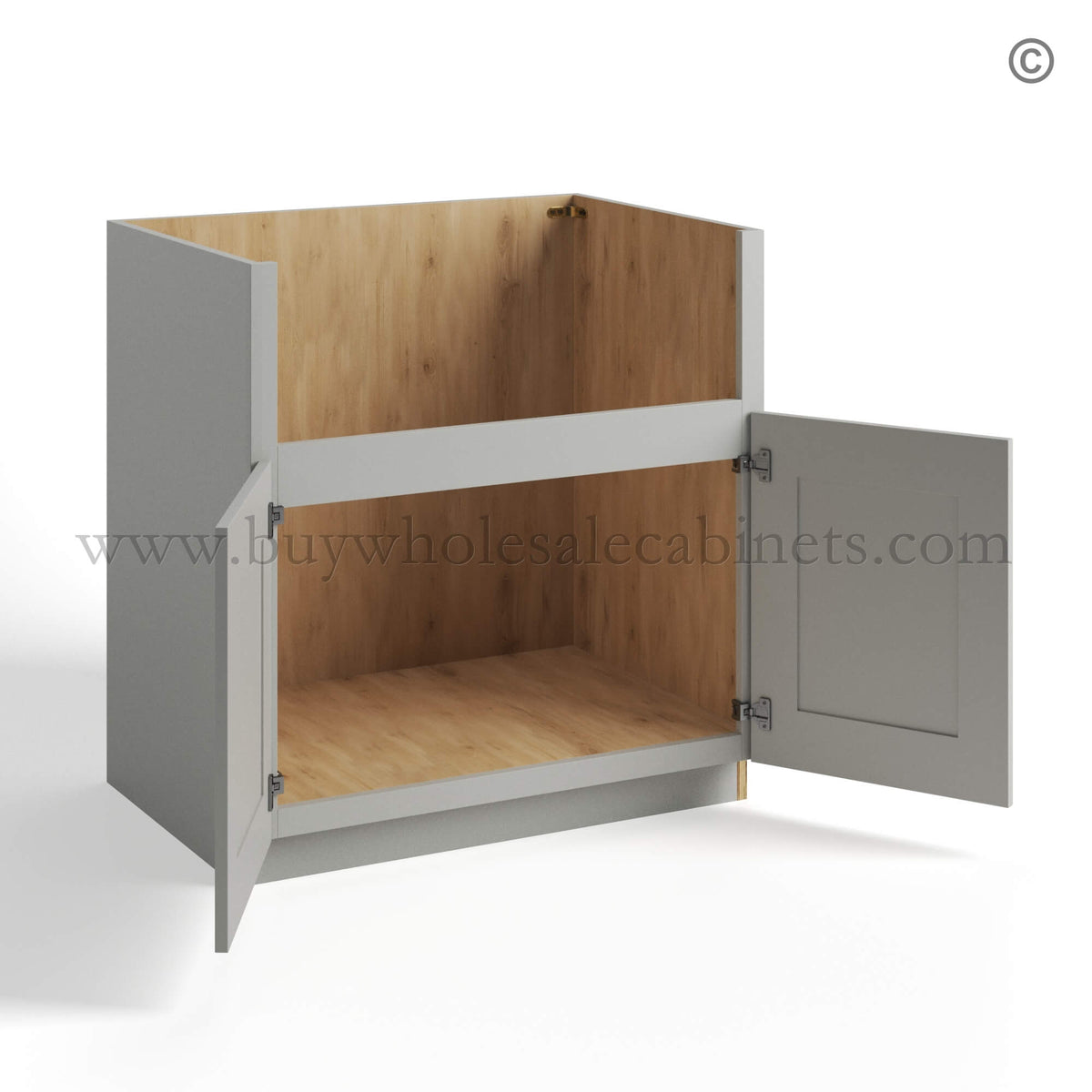 Dorian Gray Shaker Farm House Sink Base Cabinet