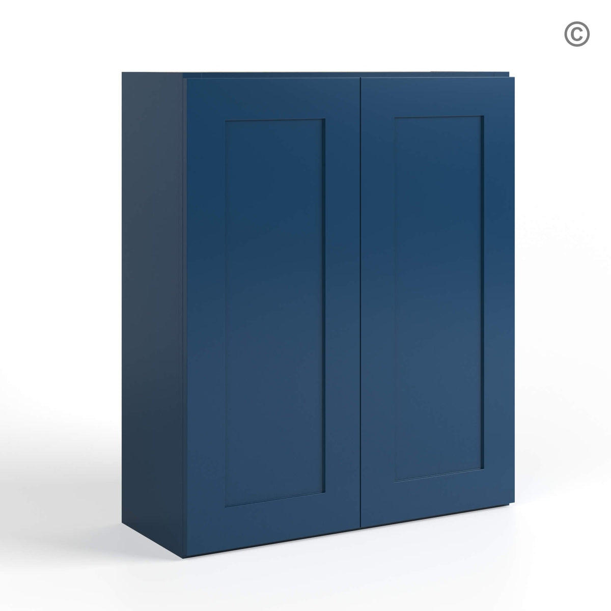 Navy Blue Shaker 36″ H Double Door Wall Cabinet