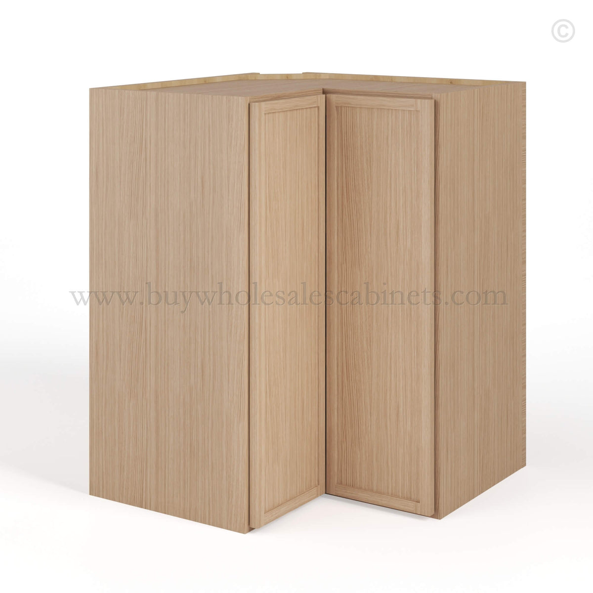 Slim Oak Shaker Easy Reach Wall Cabinet