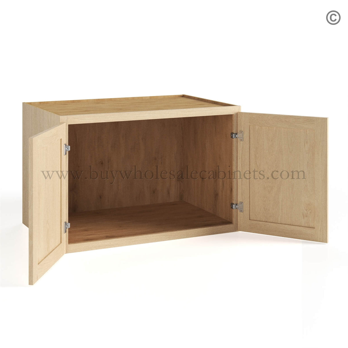 Unfinished Shaker 24″ Refrigerator Wall Cabinet