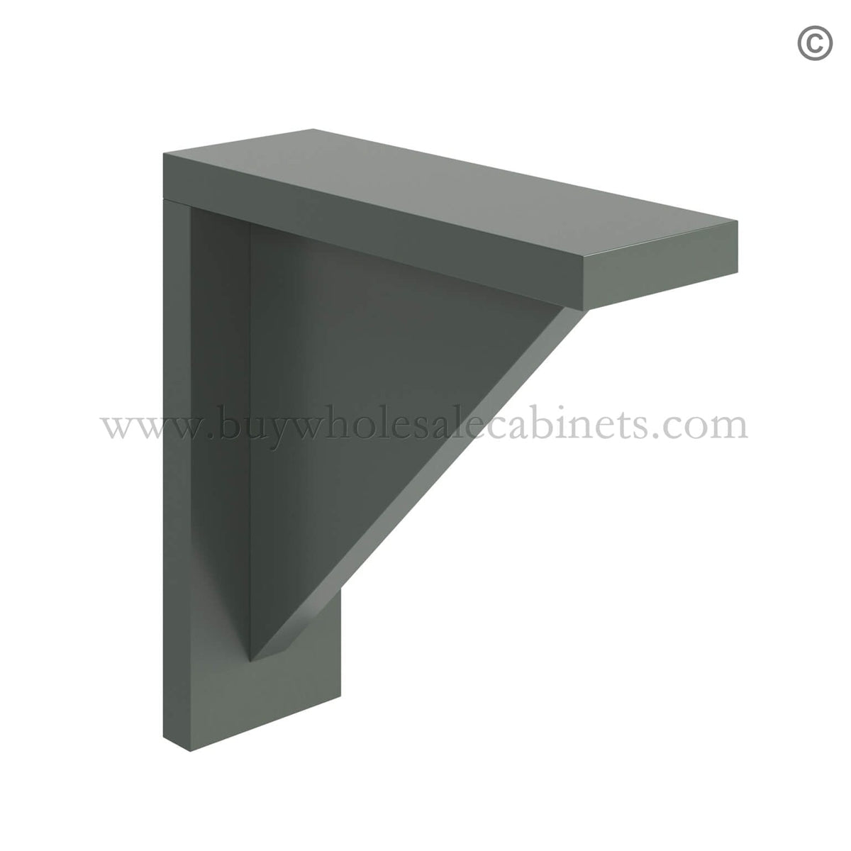 Green Shaker Corbel 9″H