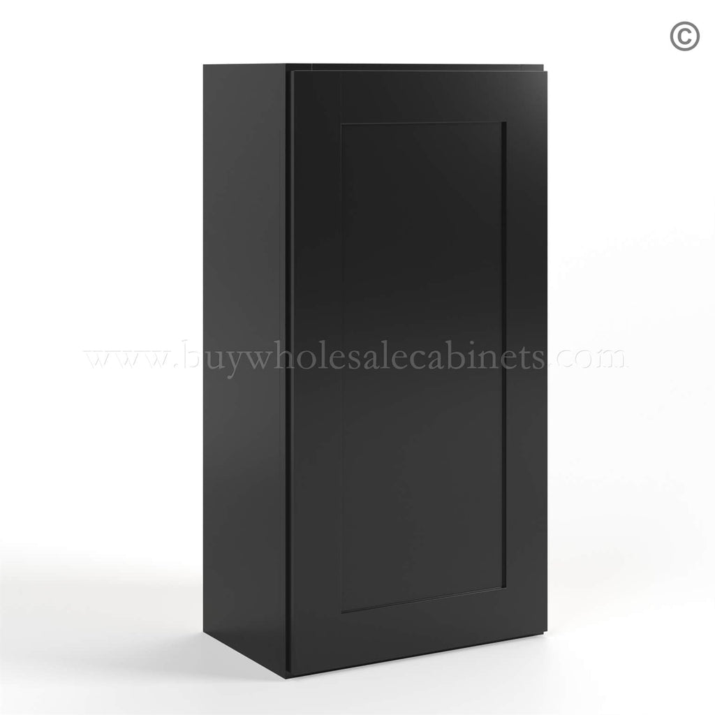 Black Shaker 36″ H Single Door Wall Cabinet