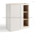 Dove White Slim Shaker Blind Corner Wall Cabinet