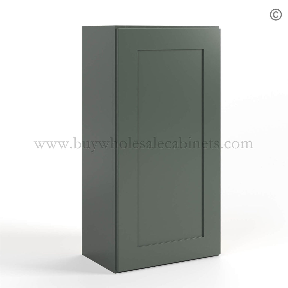 Green Shaker 36″ H Single Door Wall Cabinet