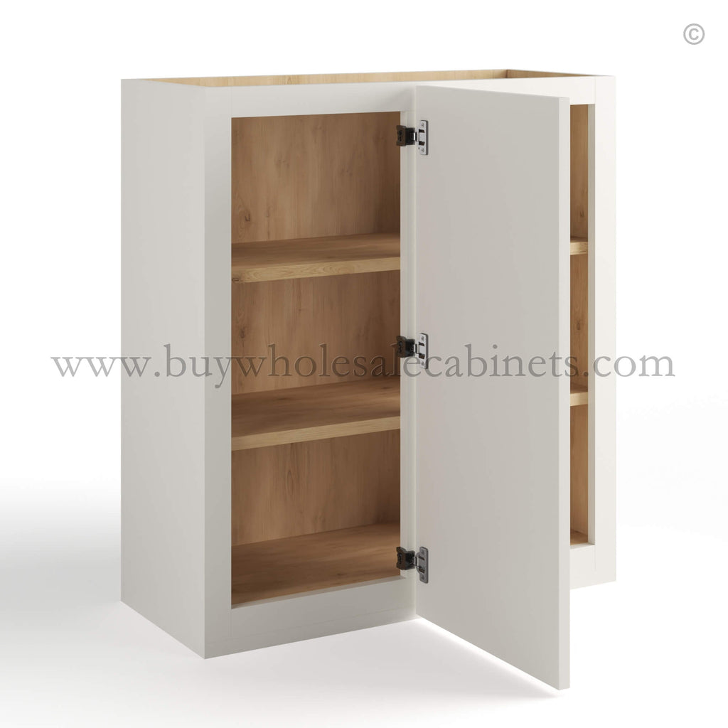 Dove White Slim Shaker Blind Corner Wall Cabinet