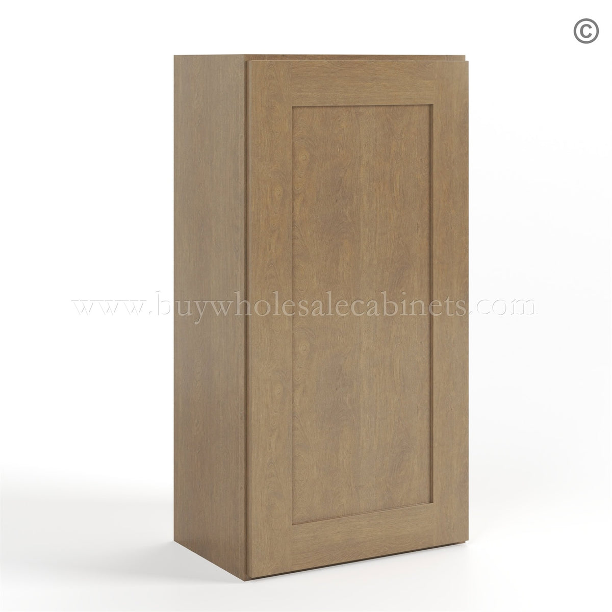 Rustic Wood Shaker 36″ H Single Door Wall Cabinet