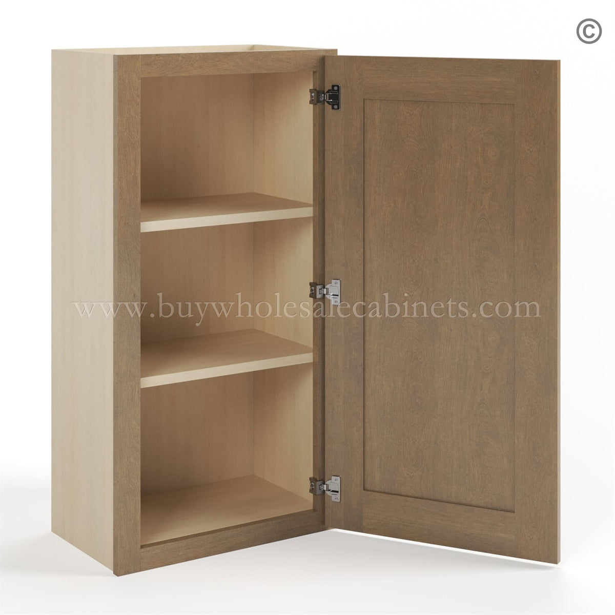 Rustic Wood Shaker 36″ H Single Door Wall Cabinet