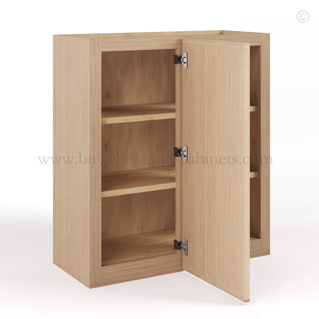Slim Oak Shaker Blind Corner Wall Cabinet