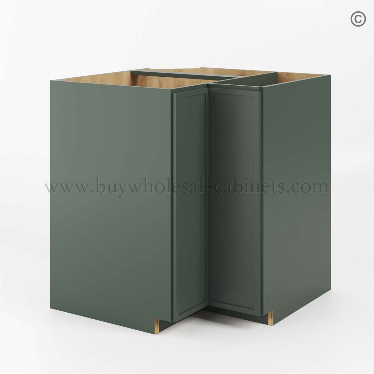 Slim Shaker Green Base Lazy Susan Cabinet